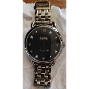 Coach Women's Stainless Steel Watch CA.97.7.34.1408 – Black Dial, Star Markers